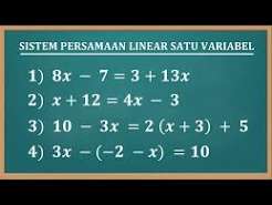 Persamaan Linear Satu Variabel: Trik Cepat Menyelesaikan Soal Tanpa Takut Salah